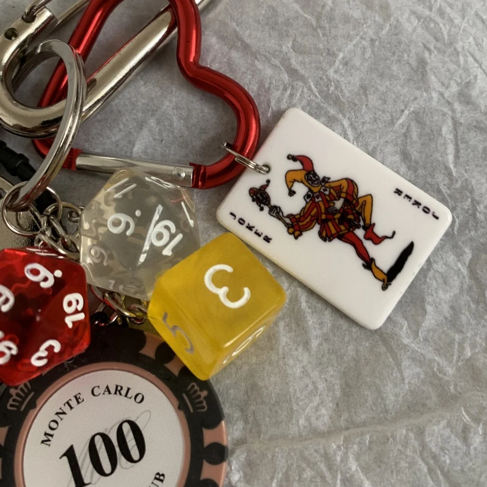 Original Keychain Ins Niche Cleanfit Trendy Leather Heart Hanging Accessories Glasses Spring Rope Keychain Girls' BagY2K Pendant - Image 6
