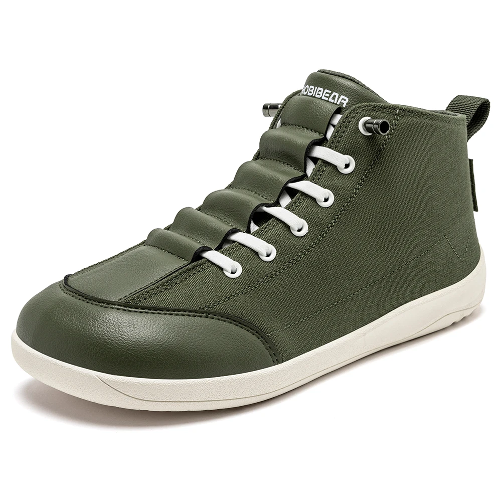 HOBIBEAR Mid-Top Canvas Boots Unisex Barefoot Wide Width Minimalist Shoes Zero-Drop Trail Running Sneakers - Image 4