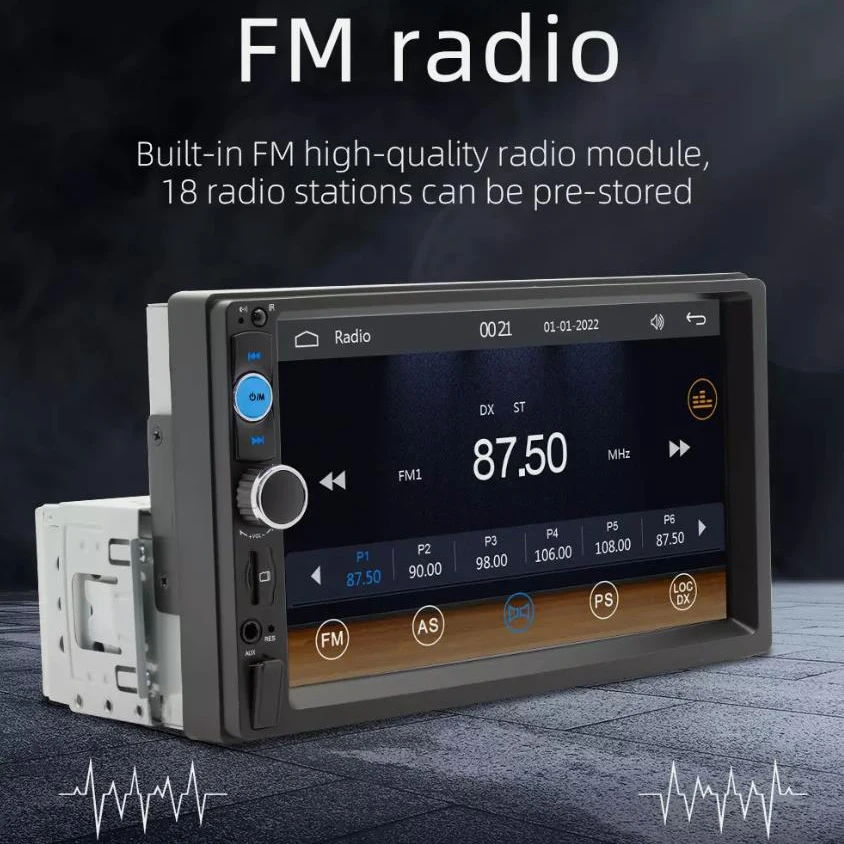 7inch Quality Single 1Din Touch Screen Car Stereo Radio With Handle Remote Control Camera For Apple/Android CarPlay Bluetooth - Image 4