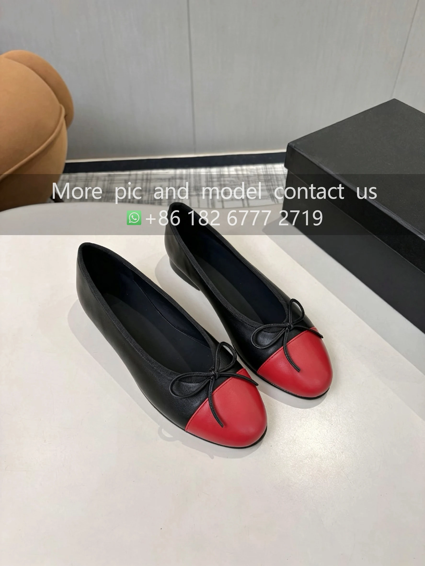 Mirror quality designer shoes women's casual shoes genuine leather Round Toe Bow Ballet Flat Shoes luxry slip-on shoes - Image 2