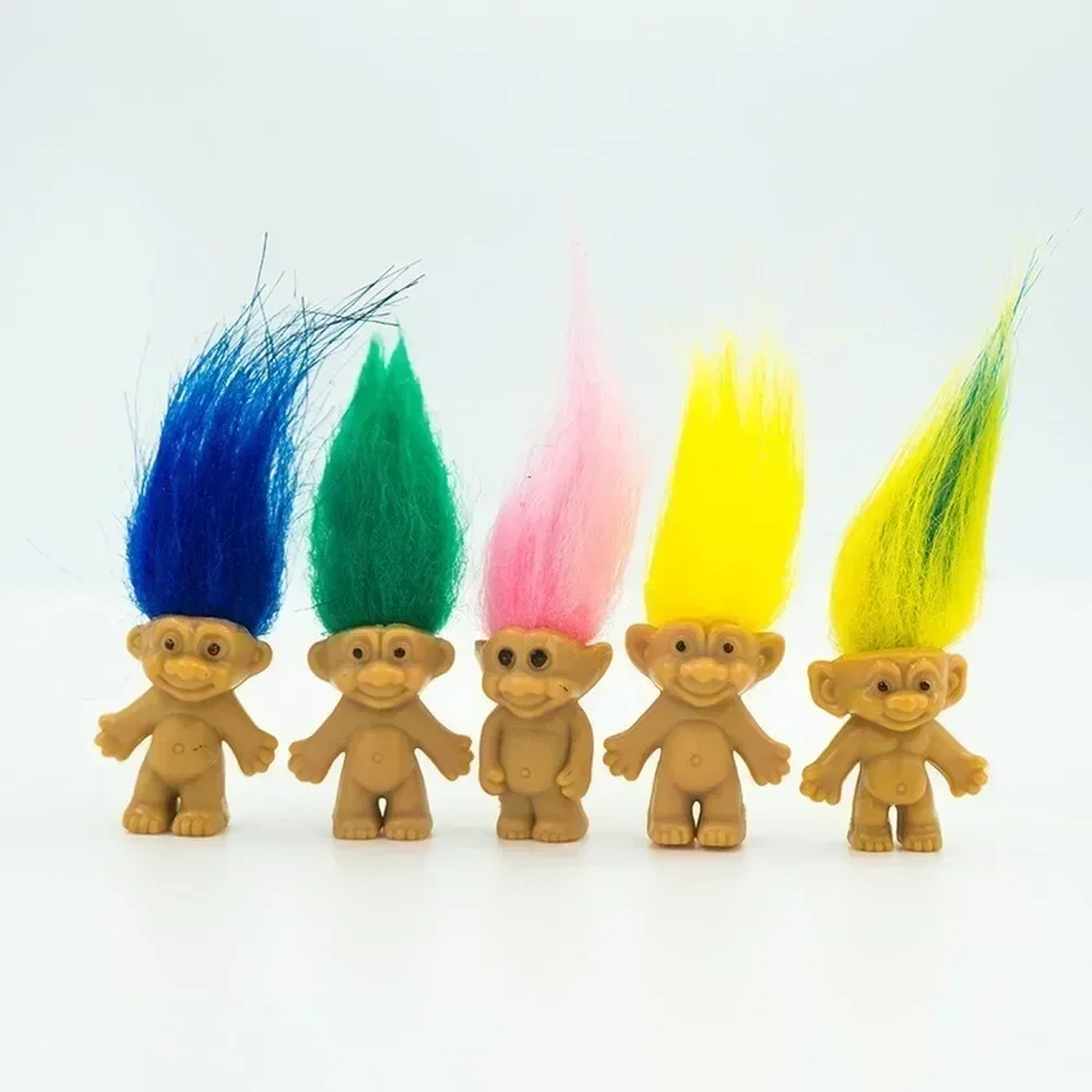 New Mini Troll Dolls Anime Action Figure Colorful Hair Family Members Models Collection Kids Toys for Home Decoration Gift - Image 6