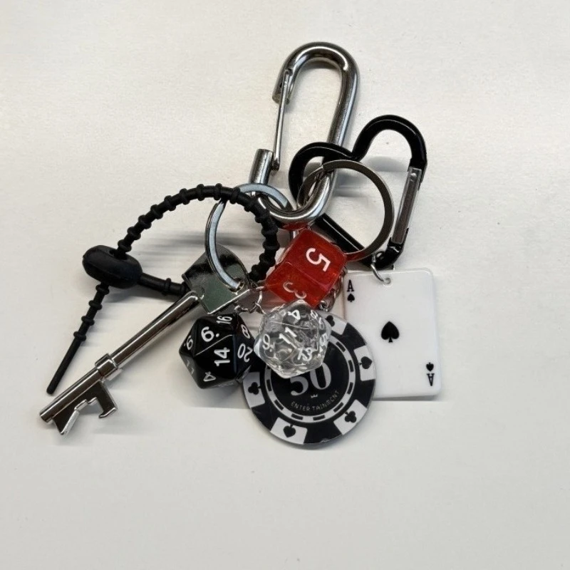 Original Keychain Ins Niche Cleanfit Trendy Leather Heart Hanging Accessories Glasses Spring Rope Keychain Girls' BagY2K Pendant - Image 3