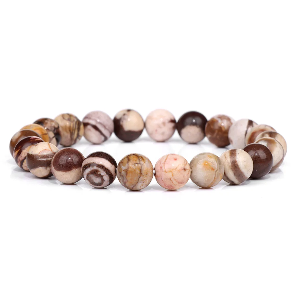 Yellow Orange Brown Stone Bracelet 8mm Bead Bracelets Tiger Eye Citrines Crystal Bracelet Healing Jewelry Gifts For Men Women - Image 6