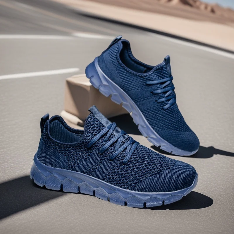 Men's Sneakers Mesh Lightweight Women's Shoes Casual Flats Shoes Men Running Sports Shoes Soft Tennis Breathable Male Sneakers - Image 4