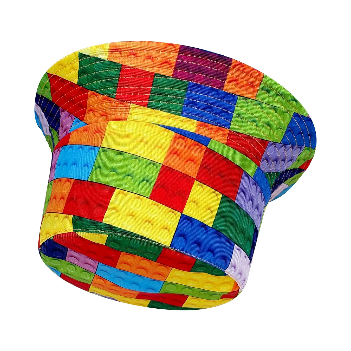 Personalized Building Block Puzzle Fisherman's Hat, Reversible Sun Hat, Foldable Stylish Bucket Hat, All-Season Bucket Hat, Suitable for Outdoor Activities and Casual Accessories - Image 4
