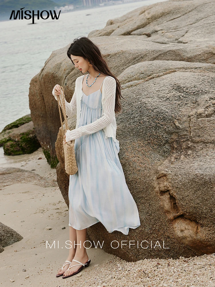 MISHOW Summer Holiday Camisole Dress for Women 2025 New Tie Dye Slim Sleeveless Seaside Long Dresses Female Fashion MXE12L2118 - Image 6