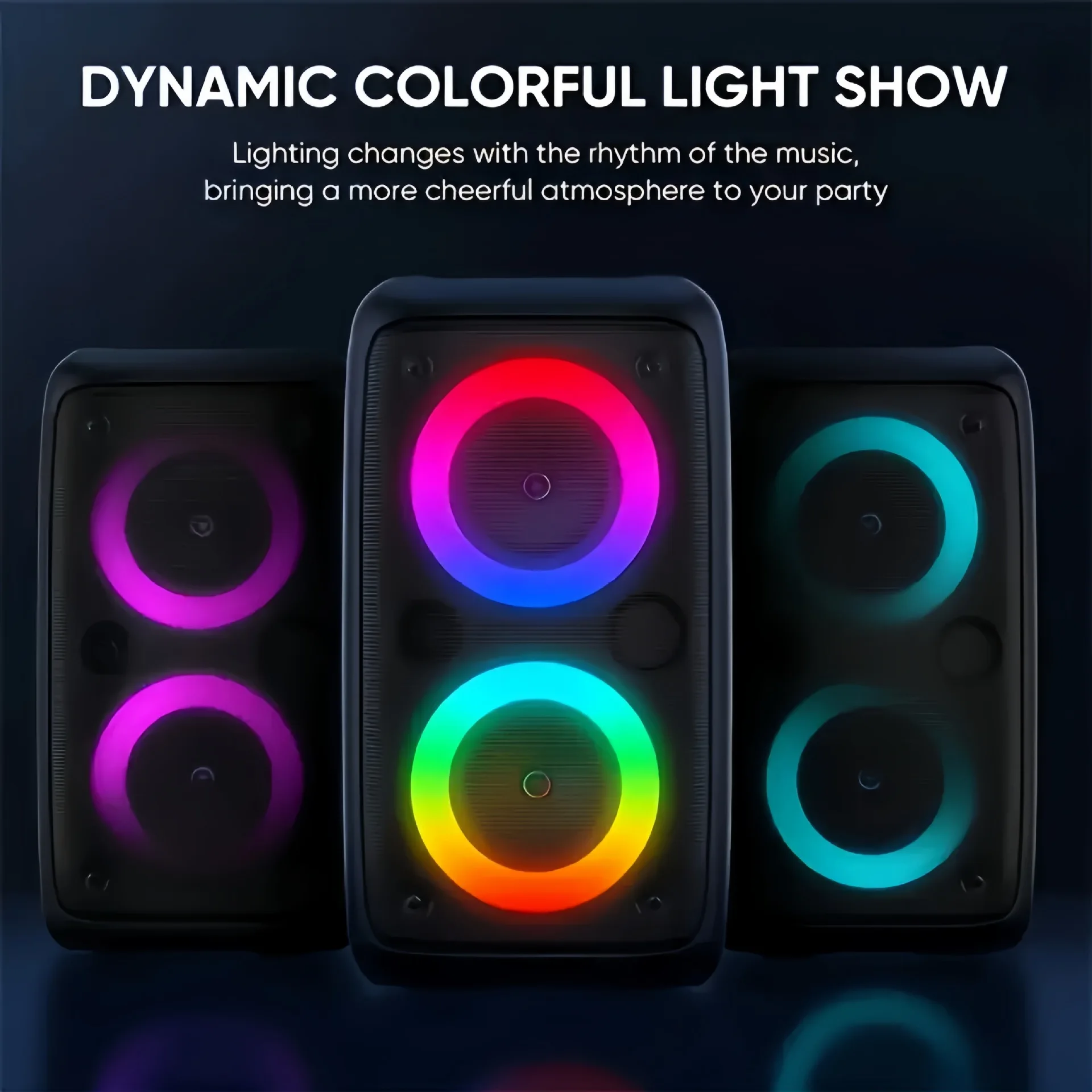 Karaoke Radio FM Bluetooth Speaker Portable Wireless With Microphone Lamp Machine Caixa De Som Sound Box Music Subwoofer LED TWS - Image 5