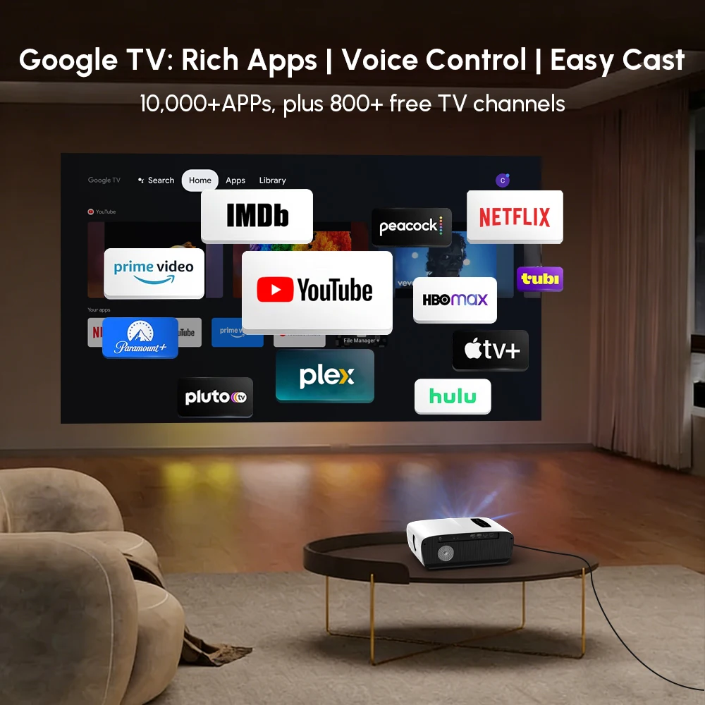 new 4k projector Auto Focus Daylight Projector 2.4+5G wifi bluetooth TOF Dust-proof movie video Android 14 Google TV projectors - Image 4