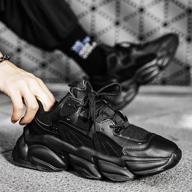 Men Sneakers Hidden Heels Elevator Shoes Plus Size 45 46 Heightening Shoes For Men Fashion Breathable 8cm 6cm Sports Taller Shoe - Image 6