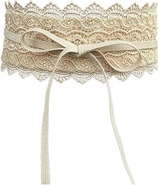 Boho Style Women Bow Lace Belt Wide Girdle Corset PU Leather Waist Belts Wedding Dress Skirt Decorative Waistband - Image 5