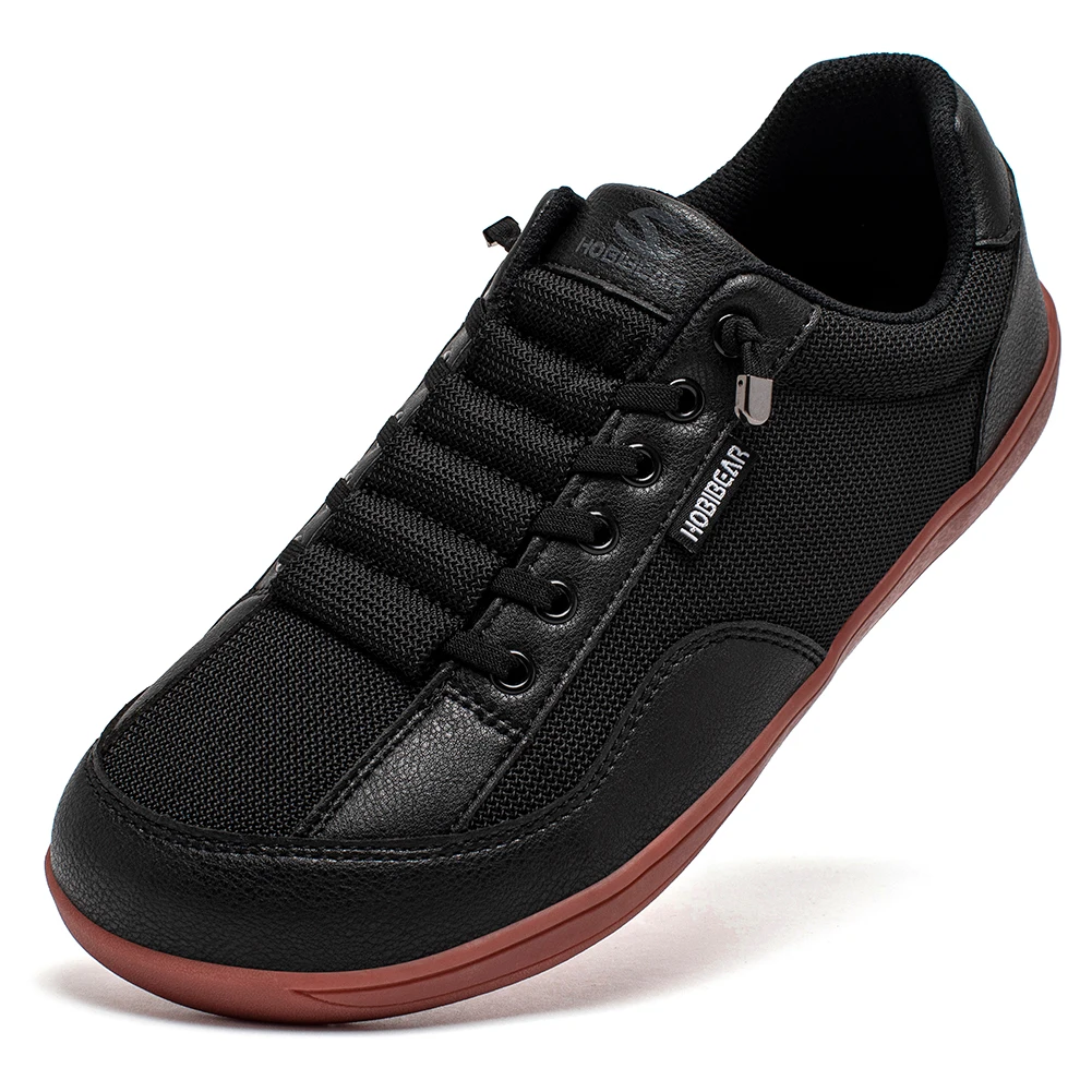 HOBIBEAR Wide-Toe-Box Barefoot Shoes Womens Mens Zero Drop Slip On Sneakers Minimalist Walking Shoes