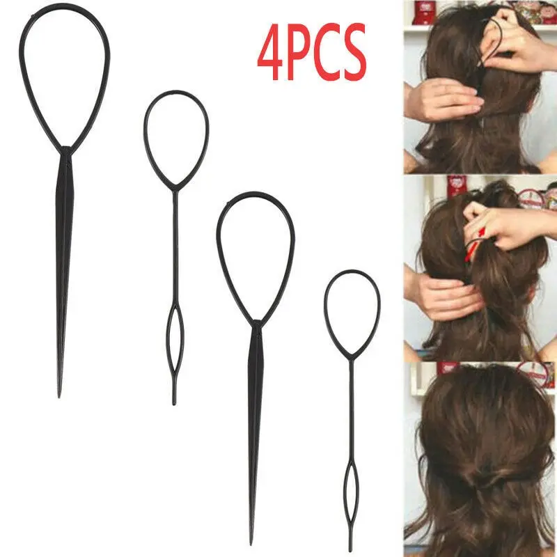 Sponge Plastic Loop Curly Hair Maker Hair Scrunchie Headband Twist Donut Bun Curler Hairbands Hairstyle Tools - Image 5