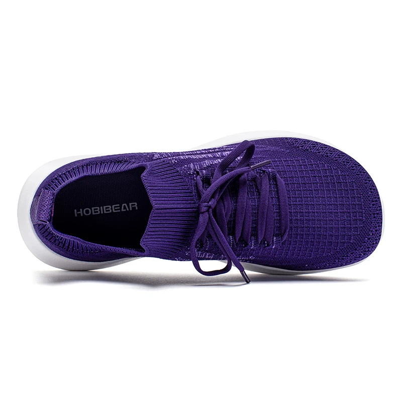 HOBIBEAR Unisex Running Sneakers Wide Toe Mesh Breathable Walking Shoes Non Slip Lace-Up Hiking Sneakers - Image 5