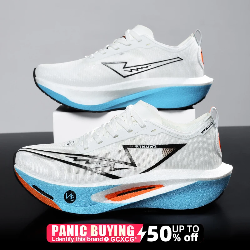 Running Shoes Carbon Board Speciality Marathon Men Sports Breathable Lightweight Women's Comfortable Nonskid Chunta Sneakers - Image 5