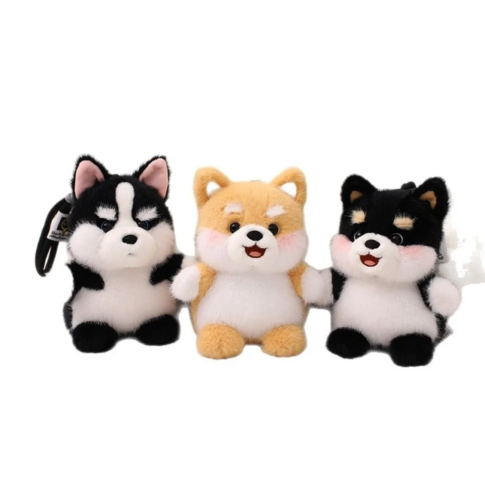 Kawaii Dog Animal Pendant Small Husky Corgi Schnauzer Bag Key Ring Backpack Decoration