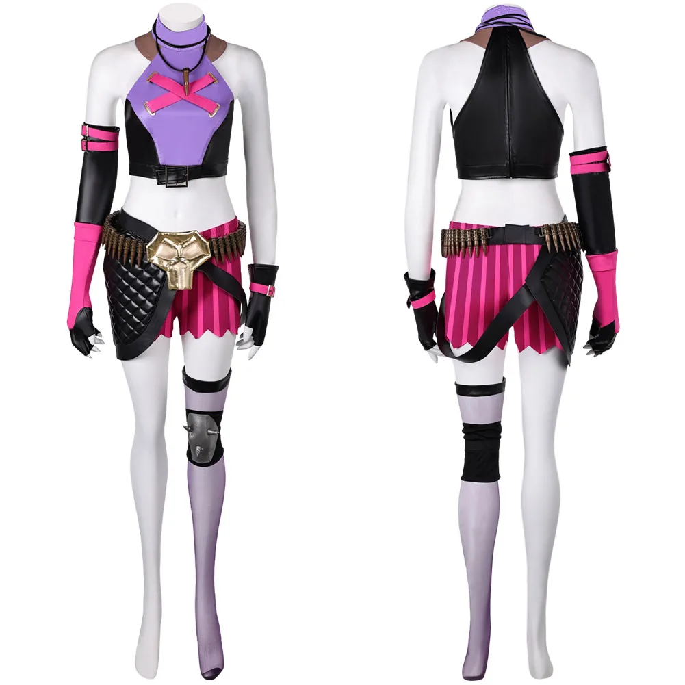 Arcane LOL Powder Jinx Cosplay Women Costume for Female Girls Disguise Disfraz Clothing Outfits Halloween Carnival Roleplay Suit - Image 5