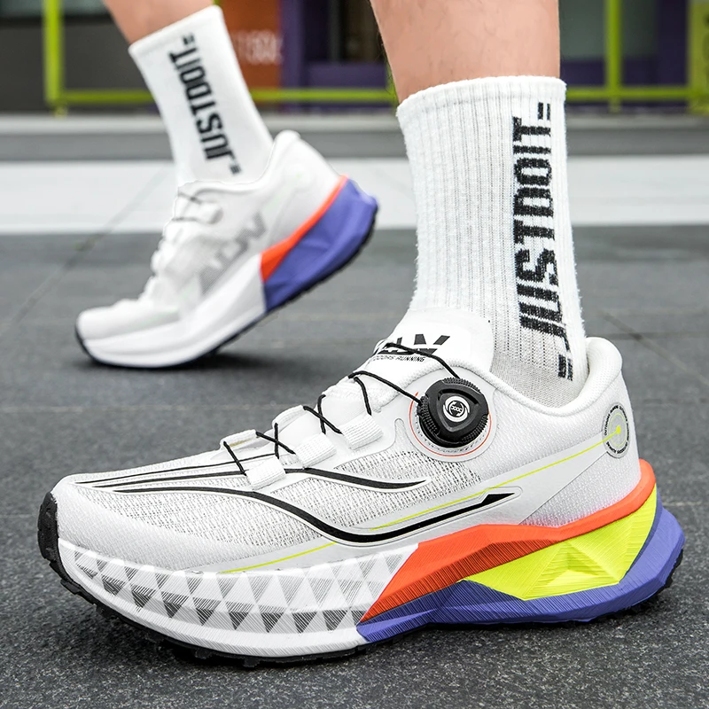 2025 New Soft Soled Outdoor Casual Sports Shoes With Rotating Buckle Carbon Plate And Popcorn Outsole, Men'S Running Shoes 35-44 - Image 2