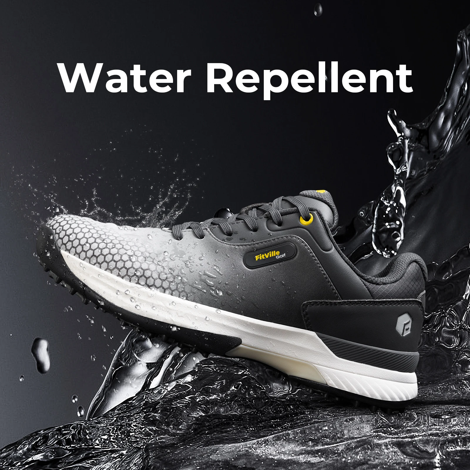 FitVille wide men's golf shoes non-slip wear-resistant comfortable pickleball sports shoes suitable for swollen feet relieve toe - Image 4