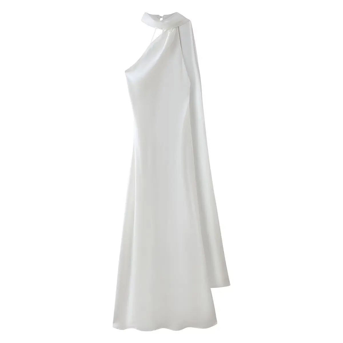 VEITCHE Elegant Women's Soft Silk Satin Long Dress Halter Backless Sleeveless Maxi Dresses Summer Lady Long Ribbon Party Gowns - Image 4