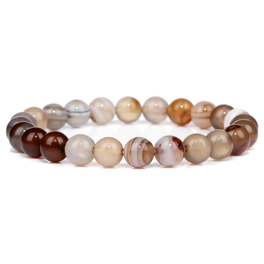 Yellow Orange Brown Stone Bracelet 8mm Bead Bracelets Tiger Eye Citrines Crystal Bracelet Healing Jewelry Gifts For Men Women - Image 5