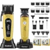 KEMEI Men's Hair Trimmer, Cordless Professional Hair Clippers, Beard Trimmer, Barber Care Kit, Hair Cutting Machine, 11,501 RPM,