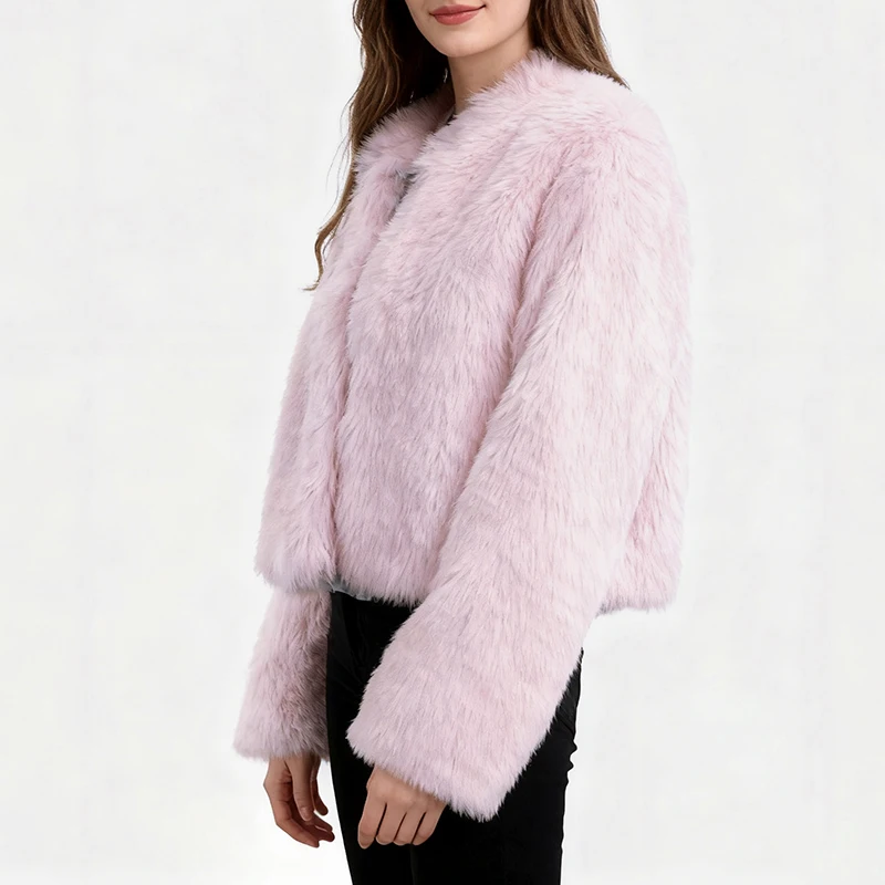 Women's Winter Thick Warm Faux Fur Coat Fashionable Luxury Evening Party Woman Jacket New Arrival Female Clothes - Image 3
