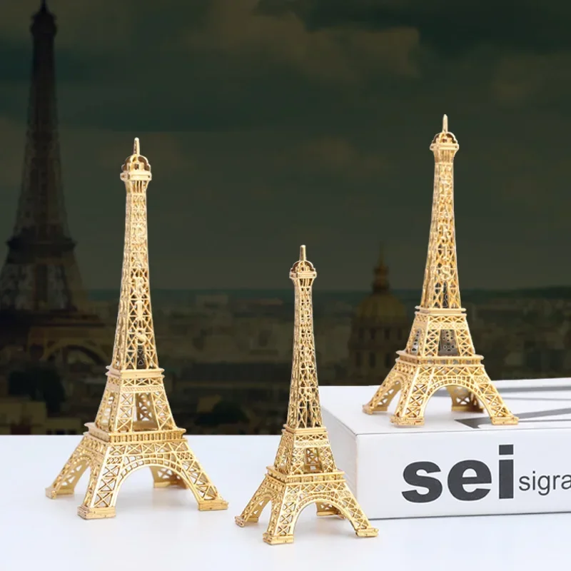 Paris Eiffel Tower Metal Crafts Home Decoration Accessories Figurine Statue Model Souvenir Home Interior Design Ornaments - Image 3