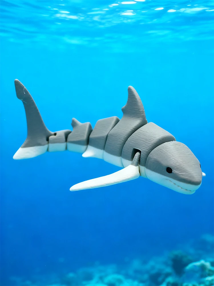 3D Printed Small Animal Joint Flexible Simulation Shark, Killer Whale Ornament Home Decoration Perfect Gift for Friends Family - Image 6