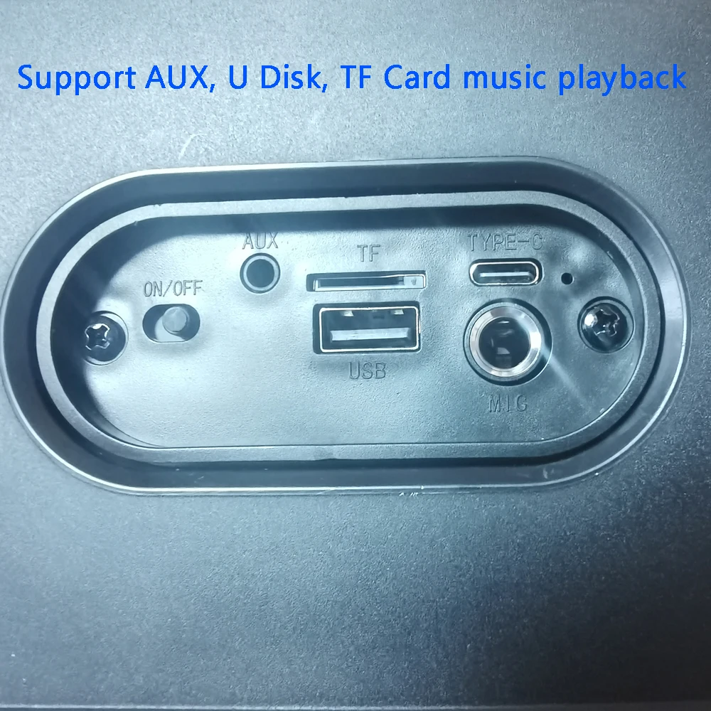 Karaoke Radio FM Bluetooth Speaker Portable Wireless With Microphone Lamp Machine Caixa De Som Sound Box Music Subwoofer LED TWS - Image 3