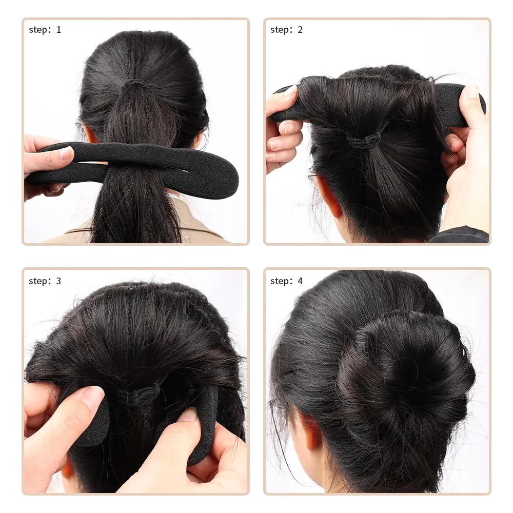 Sponge Plastic Loop Curly Hair Maker Hair Scrunchie Headband Twist Donut Bun Curler Hairbands Hairstyle Tools - Image 6