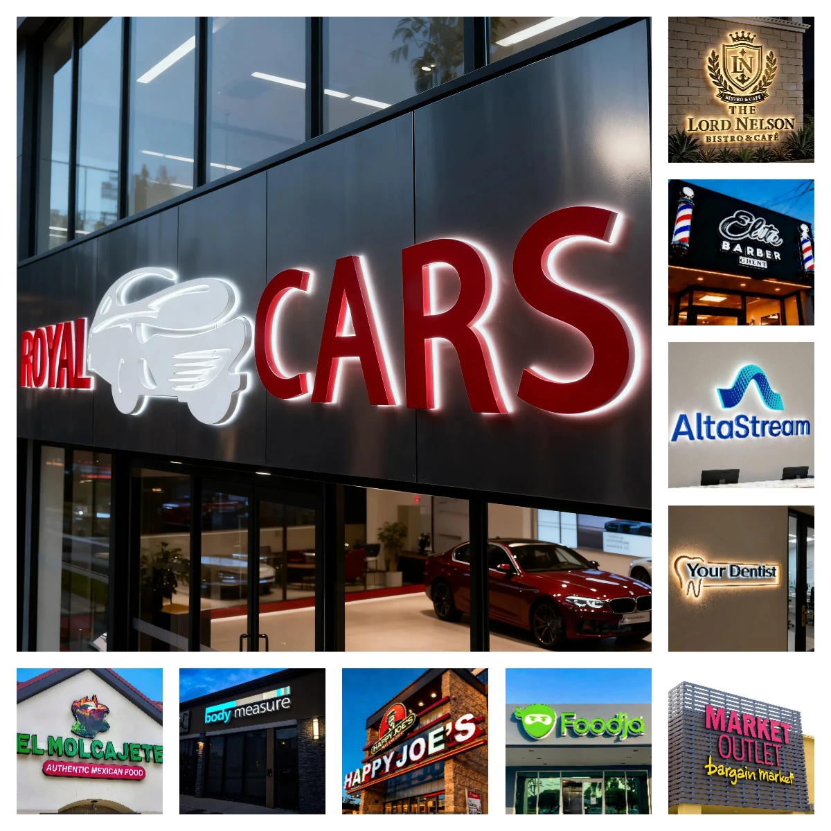 Custom Led Illuminated Backlit Sign Business Logo Signage Commercial Building Frontlit Sign Storefront Outdoor Metal Letter Sign - Image 3