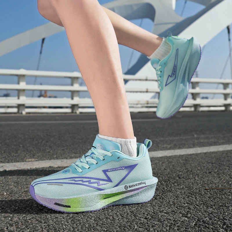 Running Shoes Carbon Board Speciality Marathon Men Sports Breathable Lightweight Women's Comfortable Athletic Nonskid Sneakers - Image 6