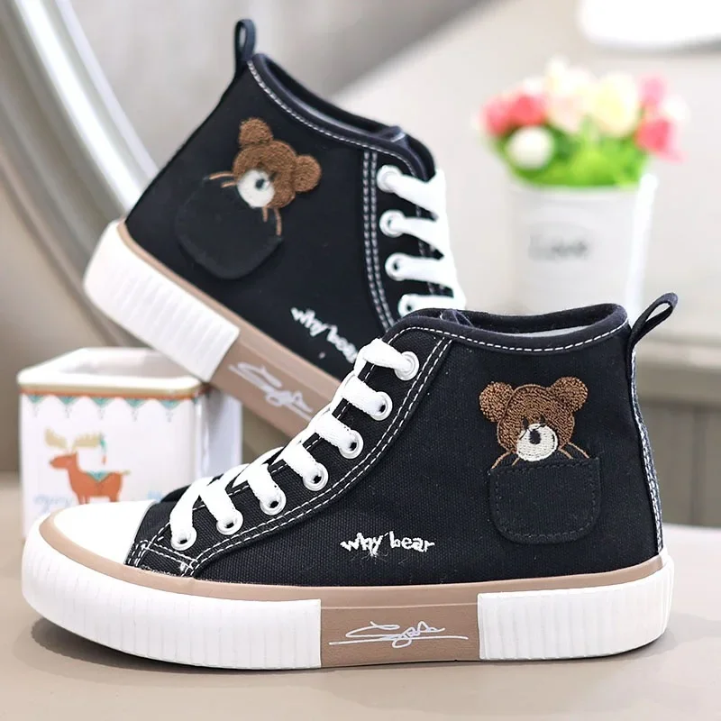 Cute Canvas Shoes Women Breathable Sneakers Brand Sport Shoes for Woman Casual Vulcanized Shoe Flats High Top Zapatos Mujer - Image 2
