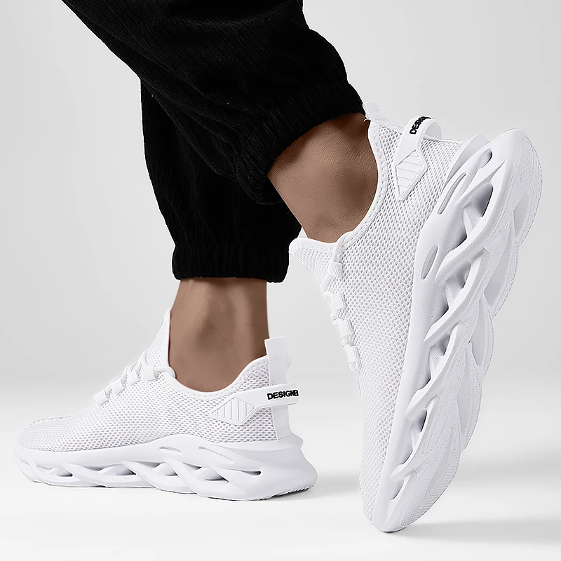 Summer Men Casual Sports Running Shoes Breathable Lightweight Sneakers Outdoor Mesh Black Athletic Jogging Tennis Walking Shoe - Image 4