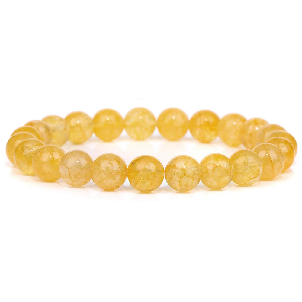 Yellow Orange Brown Stone Bracelet 8mm Bead Bracelets Tiger Eye Citrines Crystal Bracelet Healing Jewelry Gifts For Men Women - Image 3