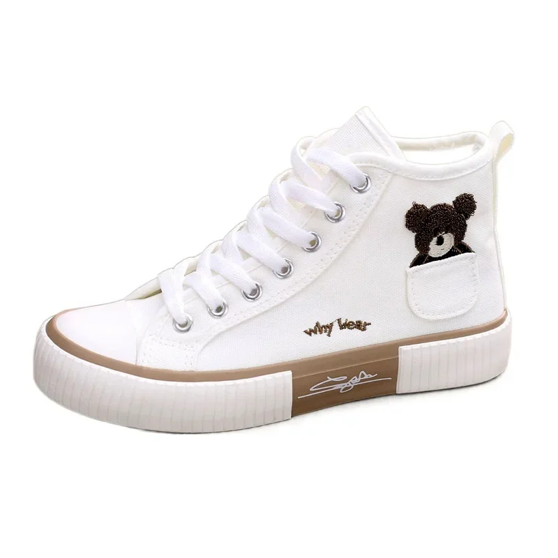 Cute Canvas Shoes Women Breathable Sneakers Brand Sport Shoes for Woman Casual Vulcanized Shoe Flats High Top Zapatos Mujer - Image 5