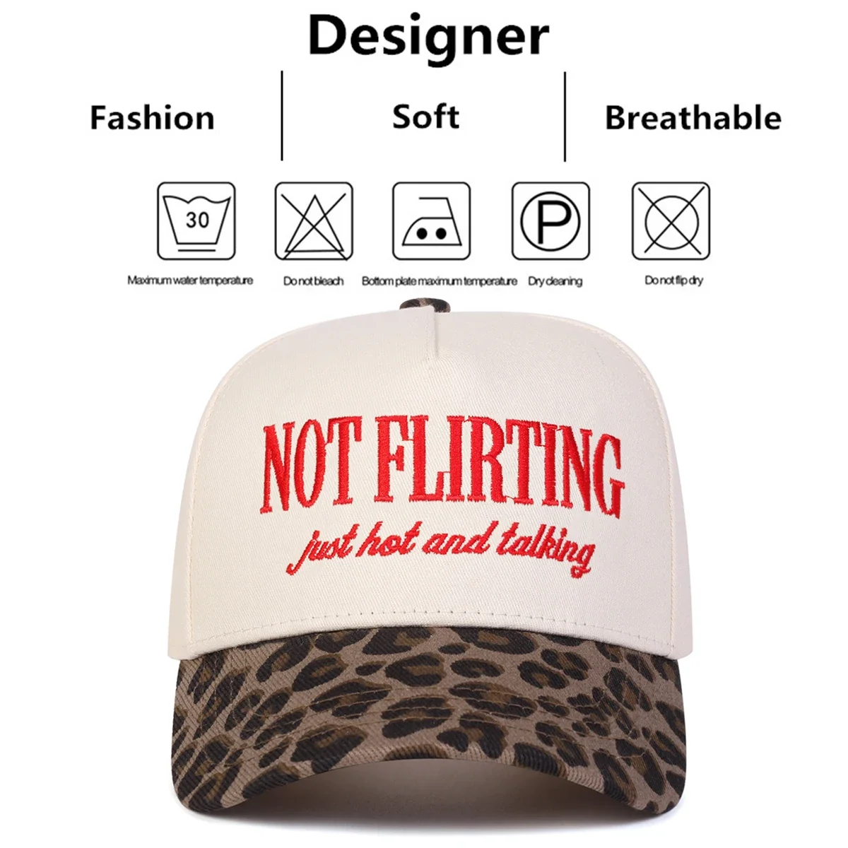 Unisex NOT FLIRTING Letter Embroidery Baseball Caps Spring Autumn Outdoor Adjustable Casual Hats Sunscreen Hat Sports Cap - Image 6