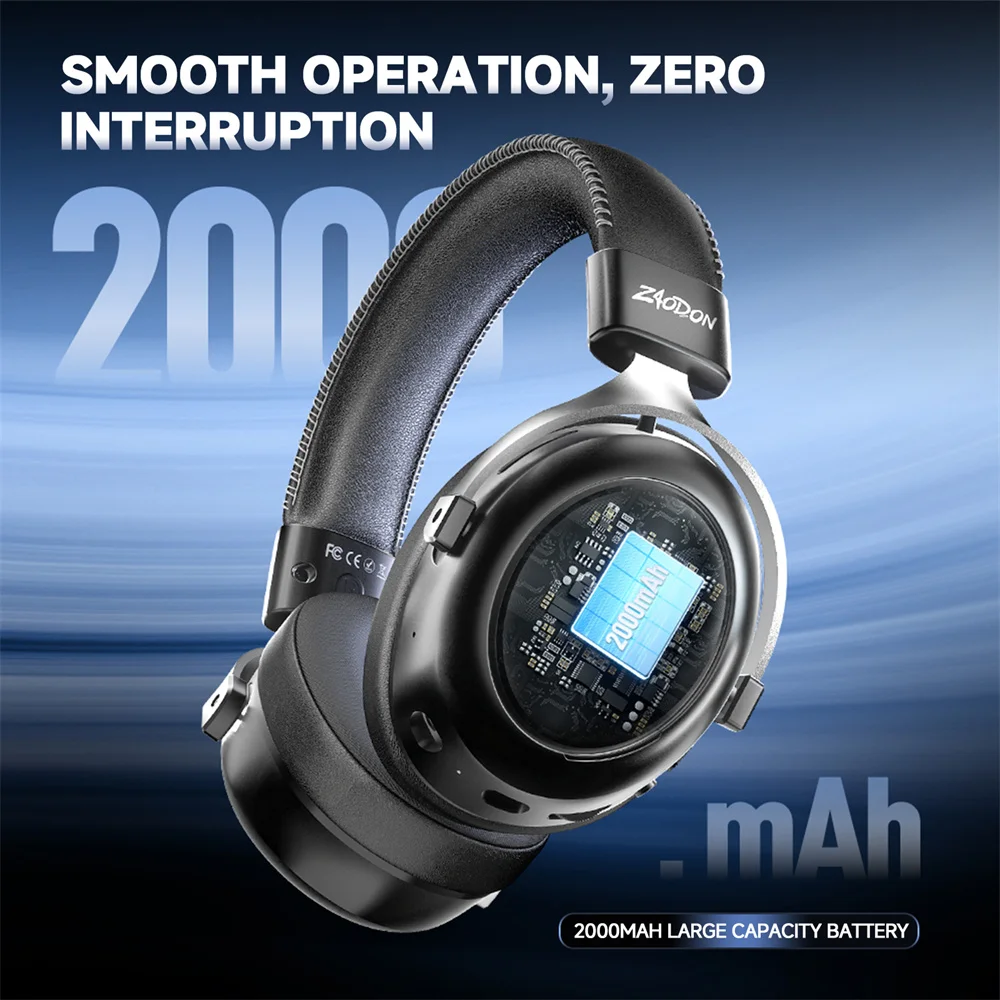 New Wireless Gaming Headphone,Bluetooth 6.0,53mm Titanium Drivers,7.1 Virtual Surround Sound,15ms Zero-Latency,for PC/PS5/Mobile - Image 3