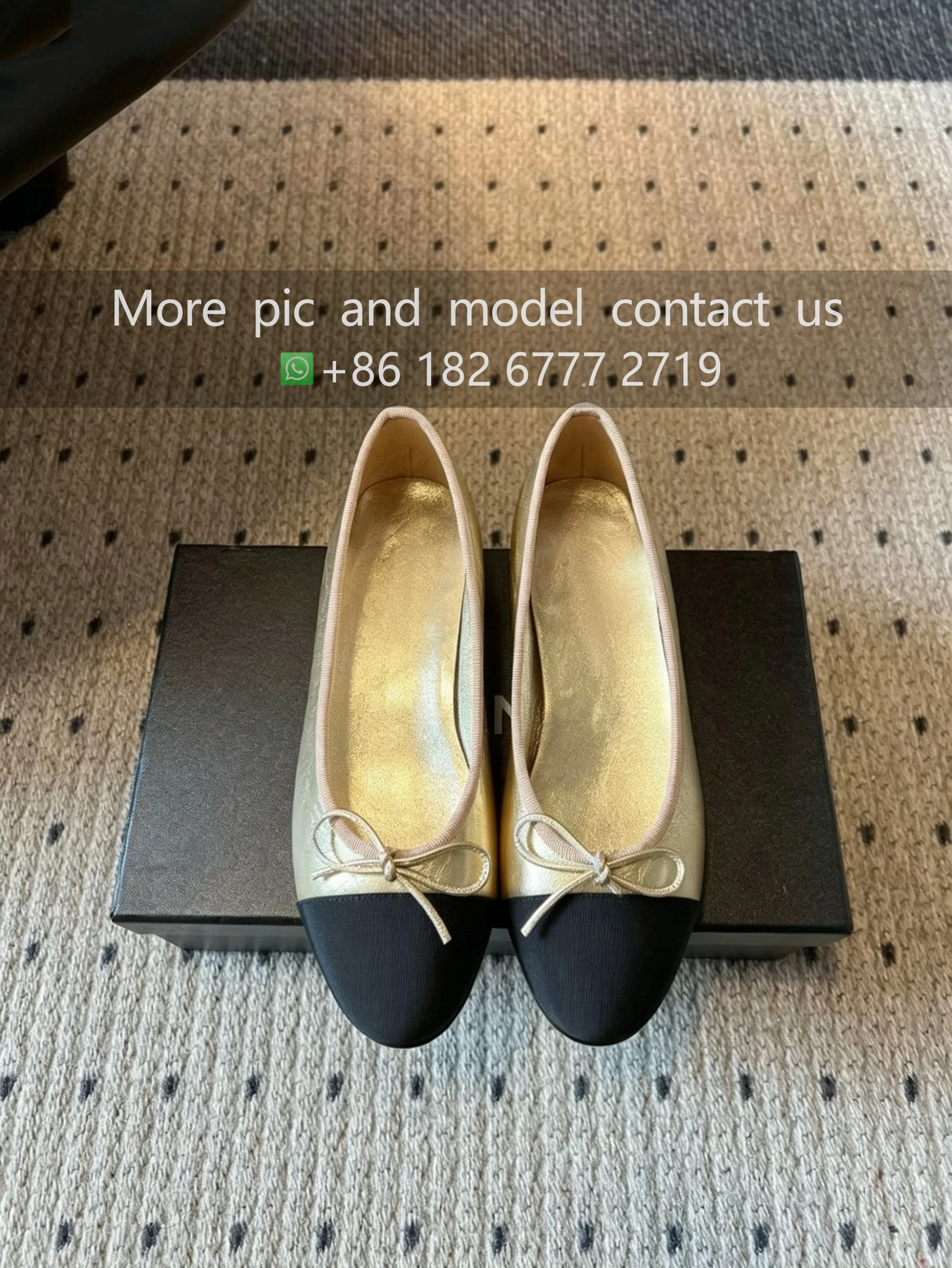 Mirror quality designer shoes women's casual shoes genuine leather Round Toe Bow Ballet Flat Shoes luxry slip-on shoes - Image 5