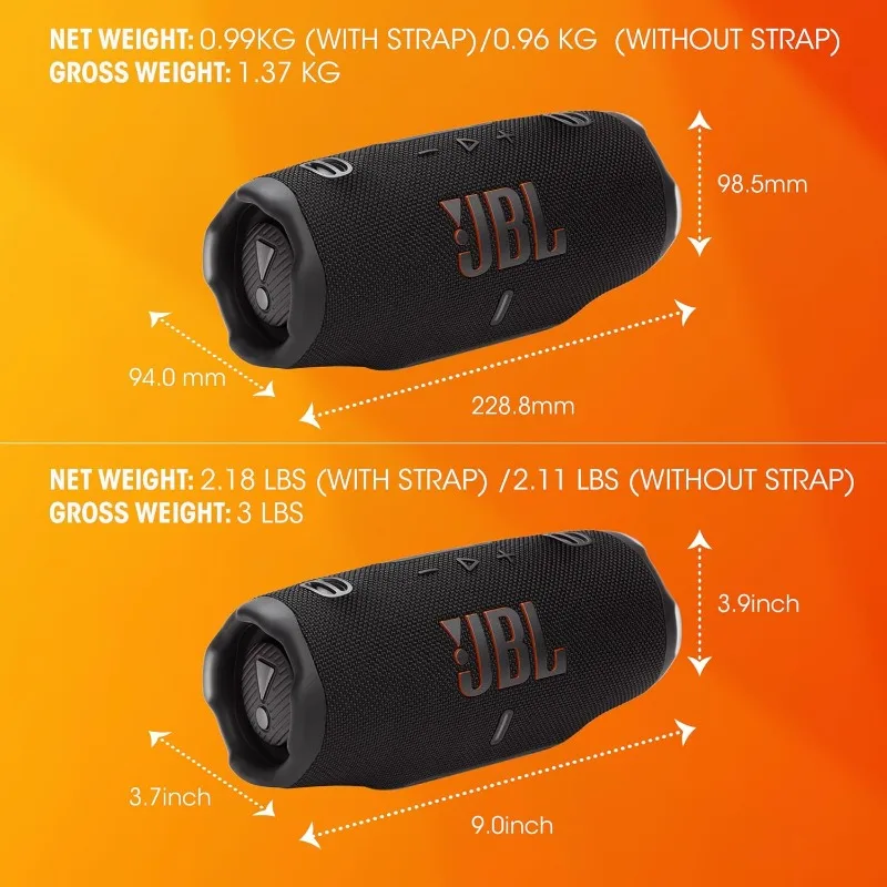 Genuine original JBL Charge 6 Portable Bluetooth Speaker Waterproof Drop Proof AI Sound Boost 28H Playtime Powerbank Black - Image 5