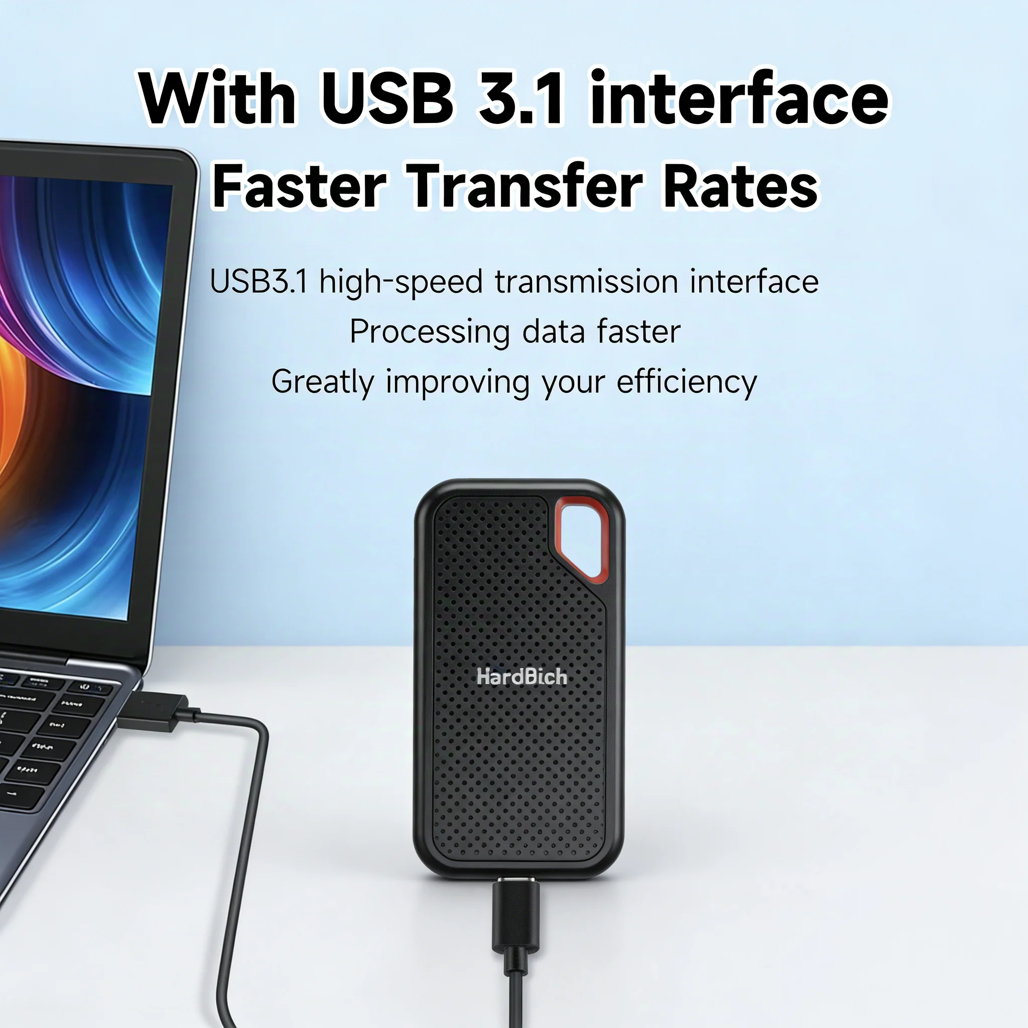 External Hard Drive 16TB High-speed SSD Portable 1TB Solid State Drive 30TB Mass External Hard Disk for Laptop/MAC/PC/Phone - Image 3