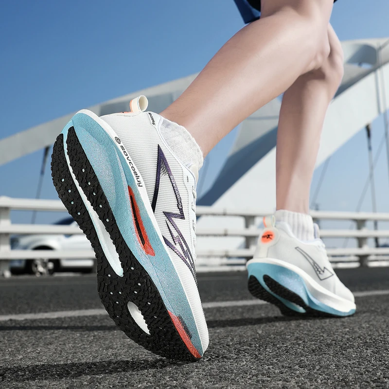 Running Shoes Carbon Board Speciality Marathon Men Sports Breathable Lightweight Women's Comfortable Athletic Nonskid Sneakers - Image 4