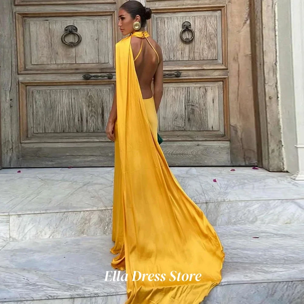 Mermaid Customized Evening Dress Modern Halter Open Back Bespoke Occasion Gowns Simple Ribbons Sleeveless Homecoming Dresses - Image 2
