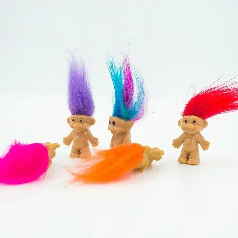 New Mini Troll Dolls Anime Action Figure Colorful Hair Family Members Models Collection Kids Toys for Home Decoration Gift - Image 5