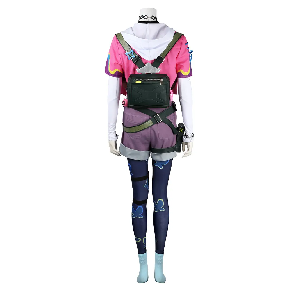 Women Girls Clove Cosplay Jacket Pants Bag Game Valorant Costume Fantasy Outfits For Adult Female Halloween Carnival Suit - Image 5