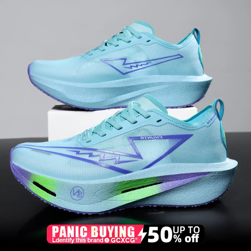 Running Shoes Carbon Board Speciality Marathon Men Sports Breathable Lightweight Women's Comfortable Nonskid Chunta Sneakers - Image 4