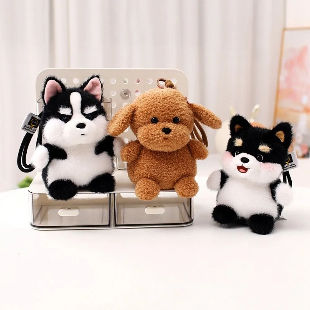 Kawaii Dog Animal Pendant Small Husky Corgi Schnauzer Bag Key Ring Backpack Decoration - Image 5