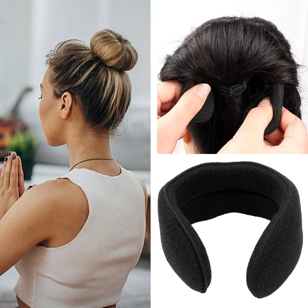 Sponge Plastic Loop Curly Hair Maker Hair Scrunchie Headband Twist Donut Bun Curler Hairbands Hairstyle Tools - Image 2
