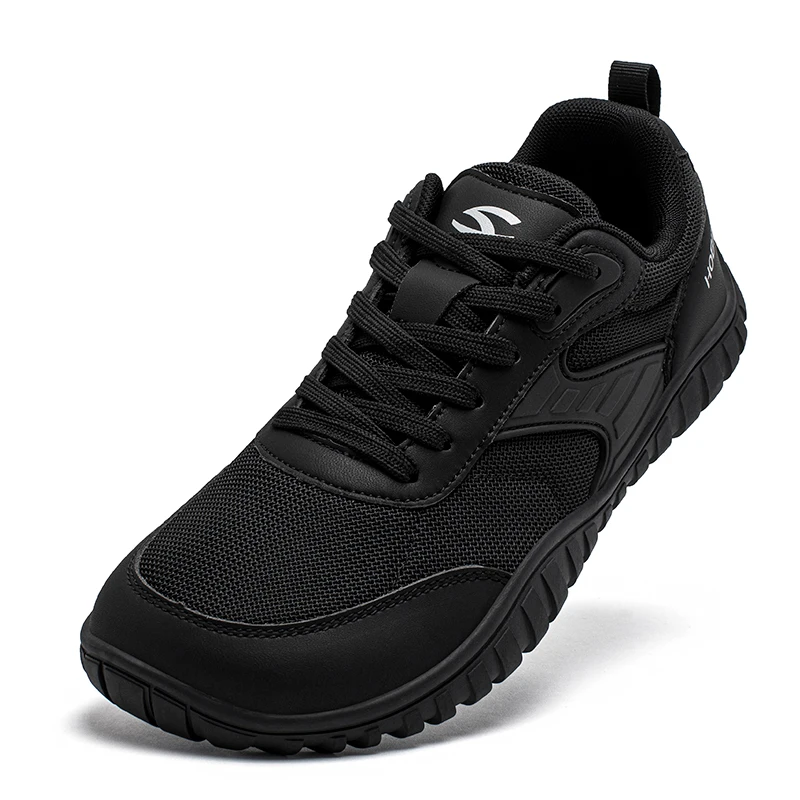 HOBIBEAR Wide Toe Running Shoes Unisex Minimalist Artificial Leather Walking Sneakers Lace Up Lightweight Breathable Shoes - Image 4