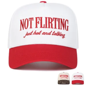 Unisex NOT FLIRTING Letter Embroidery Baseball Caps Spring Autumn Outdoor Adjustable Casual Hats Sunscreen Hat Sports Cap